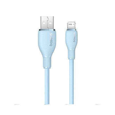 Интерфейсный кабель, Baseus, Pudding (P10355700311-B1), USB to iP, 2.4A, 1.2m Голубой