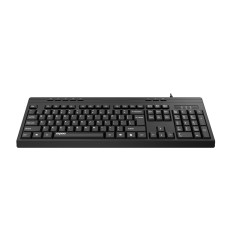 Клавиатура, Rapoo, NK2400, USB, Кол-во стандартных клавиш 104, Длина кабеля 1,5 метра, Анг/Рус/Каз, Чёрный