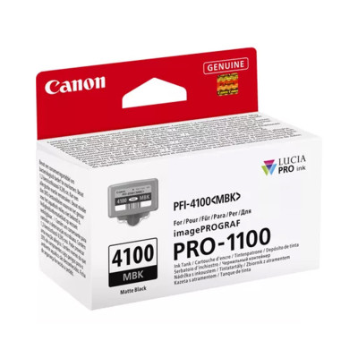 Чернильный картридж, Canon, PFI-4100 Matte Black, 6776C001AA, для imagePROGRAF PRO-1100, 80 мл