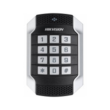 Считыватель контроля доступа, Hikvision, DS-K1104MK, Металлический антивандальный считыватель, чтение карт M1 (1356 МГц) RS485/ Wiegand(W26/W34), от -20 °C до 65 °C, IP65 IK10 12 VDC
