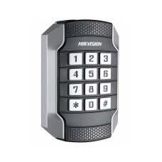 Считыватель контроля доступа, Hikvision, DS-K1104MK, Металлический антивандальный считыватель, чтение карт M1 (1356 МГц) RS485/ Wiegand(W26/W34), от -20 °C до 65 °C, IP65 IK10 12 VDC