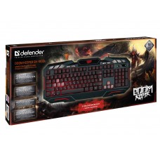 Клавиатура USB, Defender Doom Keeper GK-100DL, black 