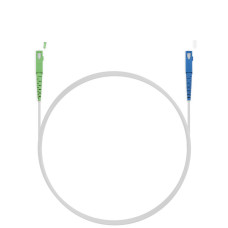 Абонентский FTTH Патч Корд,, SС/UPC-SC/APC SM 1 м, Для внутр. прокладки, Белый, LSZH
