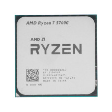 Процессор, AMD, AM4 Ryzen 7 5700G, oem, 4M L2 + 16M L3, 3.8 GHz, 8/16 Core, 65 Вт, Radeon(TM) Graphics