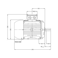 Асинхронный электродвигатель, WEG, 17886273, WGOST-100S, 4 kW, 2 Пол, B3T, 220/380 В, 50 Гц, IE1, IP55, Std.