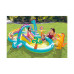 Детский надувной игровой бассейн Dinoland 302 х 229 см, INTEX, 57135NP, Винил, 290л., 2+, Горка, Разбрызгиватель в виде динозавра, Надувная фигура динозавра, Шарики и накидные обручи для игры, Сине-жёлтый, Цветная коробка