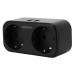 Сетевой фильтр + зарядка Tessan TS-321-DE, Черный 2 розетки, 16A, 2 USB 2.4A max, black