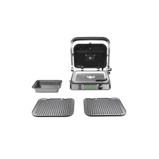 Гриль, Redmond, SteakMaster GM301, 7 программ, Температура нагрева 70-230 °C, Открытие на 180°, Антипригарное покрытие, Размер рабочей поверхности 31.3 х 24.4 см, Электронное управление, Съемные пластины, Серый/металл