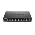 Коммутатор, D-Link, DGS-1008D/K2A, Настольный, неуправляемый, 8 портов 10/100/1000М, Корпус металл
