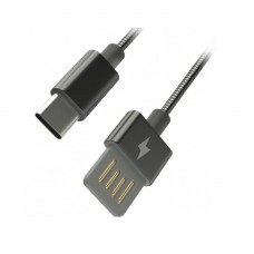 Кабель USB, Ritmix RCC-436 Metal Grey, 1.0м 