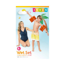 Нарукавники для плавания Large 25 x 17 см, INTEX, 59642EU, Винил, 6+ лет, Двухкамерные, Оранжевые, Пакет