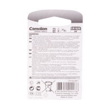 Батарейка, CAMELION, CR1620-BP1, Lithium Battery, CR1620, 3V, 70 mAh, 1 шт.