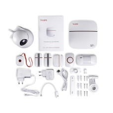 Беспроводной комплект системы безопасности, Patrol Hawk, B V-care (Эксперт), Wi-Fi, GSM, 1x панель сигнализации, 1x датчик движения, 1x датчик размыкания, 2x пульт управления, 1x IP камера, 1x кнопка вызова, IOS и Android