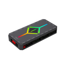 Контроллер подсветки, Gamemax, 1308-1300R0065, V4.0 ARGB+PWM HUB BK, ARGB 5V/3-pin, 9*ARGB 3pin, 1*SATA, 1*temp pwm input, 1*aura sync, Пульт, 118*55*17мм, Черный