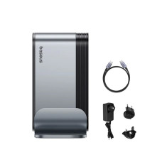 Док-станция, Baseus, UnionJoy 17-Port Triple (B00532304811-00), USB-A to USB 3.0*4+USB-C 5V, Серый