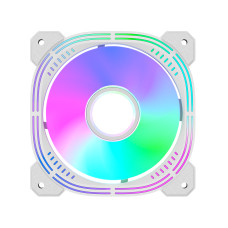 Кулер для компьютерного корпуса, Formula V, Nulight 12WH ARPW, 120мм ARGB, 450-1500±10% об/м, 45,03 CFM, 25.34 dB(A), ARBG 3pin +PWM 4pin, 120х120х25мм, Белый