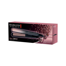 Выпрямитель для волос, Remington, S5305, 5 температурных режимов, Максимальная температура нагрева 230 °C, Керамическое покрытие рабочей поверхности, Быстрый нагрев за 15 секунд, Автоотключение через 60 минут, Сумка для хранения, Черно-розовый