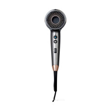 Фен, Remington, D6077, Мотор DC, Тип управления механическое, Материал корпуса пластик, Мощность 2000 Вт, Количество скоростей 8, Количество температурных режимов 8, Количество насадок 4, Цвет серый