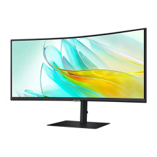 Монитор, Samsung, LS34C650UAIXCI, ViewFinity S6, 34", Изогнутый, 3440x1440, VA, 100 Гц, 21:9, 350 кд/м2, 3000:1, 5 мс, 178/178, 1.07 млрд., DP*1, HDMI*1, USB-C*1, Аудиопорт*1, VESA 100*100 мм, кабели HDMI/USB-C в комплекте, Чёрный