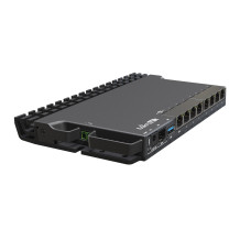 Маршрутизатор, MikroTik, RB5009UG+S+IN, RouterBOARD, 7 портов 10/100/1000M, 1 порт 2.5G, 1 порт SFP+, 1*USB 3.0 type A, 802.3af/at PoE in, RouterOS (5), -40°C to 60°C, metal desktop case