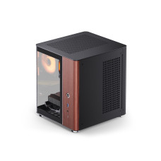 Компьютерный корпус, Jonsbo, TK-0 Black, Micro-Tower, ITX, USB3.2 Type-C*1/USB3.0*1, Audio+Mic, Высота процессорного кулера до 135мм, Длина VGA до 230мм, 1*3,5"/*2.5"*1, Сталь, Закаленное стекло, 235*250*280, Без Б/П, Черный