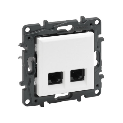 Информационная розетка двойная, Legrand Niloe Step, 863160B, 2хRJ45 Кат.5e UTP Белый new