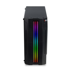 Компьютерный корпус, XG,Thor, ATX, USB3.0*1/2.0*1, HD-Audio+Mic, Высота процессорного кулера до 160мм, Сталь 0.4, Стекляная боковая панель, RGB, 445x185x425мм, Чёрный, Без Б/П