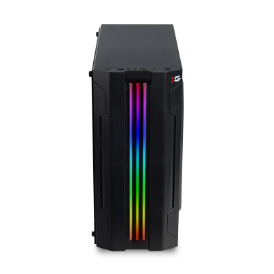 Компьютерный корпус, XG,Thor, ATX, USB3.0*1/2.0*1, HD-Audio+Mic, Высота процессорного кулера до 160мм, Сталь 0.4, Стекляная боковая панель, RGB, 445x185x425мм, Чёрный, Без Б/П