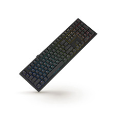 Клавиатура, Ducky, One X Wireless, Игровая, Механическая, 100%, Ducky Linear Inductive Switch, USB, 2,4 ГГц, Bluetooth, Подсветка RGB, Размер: 452x150x41 мм, Чёрный