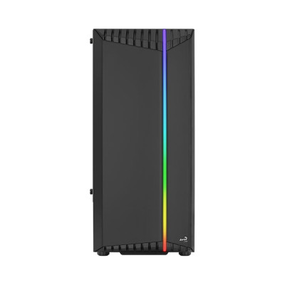 Компьютерный корпус, Aerocool, Bionic-G-BK-v2, ATX/Micro ATX, USB 2*3.0/1*2.0, HD-Audio+Mic, Кулер 1*12см RGB, Высота процессорного кулера до 158 мм, Длина VGA до 297мм (без переднего радиатора), 2*3.5"/4*2.5", Толщина 0,5мм, 450x206x372мм, Без 
