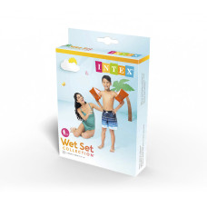 Нарукавники для плавания Large Deluxe 30 x 15 см, INTEX, 58641EU, Винил, 6+, Двухкамерные, Оранжевые, Цветная коробка