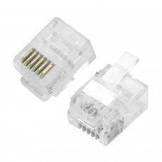 Коннектор RJ-12 Cablexpert MP-6p6c, упаковка 