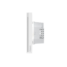 Настенный выключатель двухклавишный, Aqara, Smart Wall Switch H1 (With Neutral, Double Rocker), WS-EUK04, 86 х 86 х 37,55 мм, Zigbee 3.0, 100 - 250 В~, 50/60 Гц, Максимальная нагрузка: 2000 Вт, 0°С…+40°С, Для работы устройства требуется Центр умного дома 