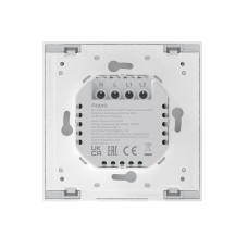 Настенный выключатель двухклавишный, Aqara, Smart Wall Switch H1 (With Neutral, Double Rocker), WS-EUK04, 86 х 86 х 37,55 мм, Zigbee 3.0, 100 - 250 В~, 50/60 Гц, Максимальная нагрузка: 2000 Вт, 0°С…+40°С, Для работы устройства требуется Центр умного дома 