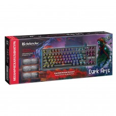 Клавиатура USB, Defender DARK ARTS GK-375 RU, black, (45375) 