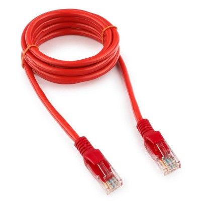 Патч-корд Cablexpert PP12-1.5M/R, красный Cable Patch cord UTP 5e-Cat 1.5 m