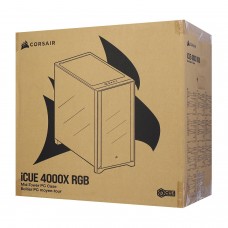 Корпус ATX midi tower Corsair, iCUE 4000X RGB CC-9011204-WW840006626633, (без БП), черный 