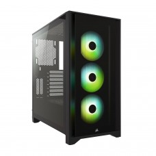 Корпус ATX midi tower Corsair, iCUE 4000X RGB CC-9011204-WW840006626633, (без БП), черный 