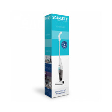 Проводной вертикальный пылесос, Scarlett, SC-VC80H23, Мощность 600 Вт, Емкость пылесборника 0.5 л, Вертикальное хранение, Белый