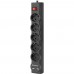 Сетевой фильтр Defender DFS 753, 3m 5 розеток, black