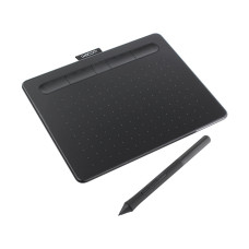Графический планшет, Wacom, Intuos Small Bluetooth (CTL-4100WLK-N), Разрешение 2540 lpi, Чувствительность к нажатию 4096, 4 программируемые клавиши, 2 клавиши на пере, Размер планшета 200*160*8,8 мм, Чёрный