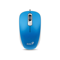 Компьютерная мышь, Genius, DX-110, Оптическая, 1000dpi, USB, Длина кабеля 1,5 метра, Голубая