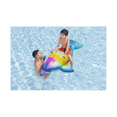 Надувная игрушка для катания верхом Дельфин (Dolphin Daydream) 168 х 66 см, BESTWAY, 41541, Винил, С ручками, Радужный, Цветная коробка
