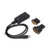 Внешняя USB видеокарта, WL-UG35D6, USB 3.0, VGA, DVI, HDMI, Чёрный