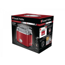 Тостер, Russell Hobbs, 21680-56, Мощность 1100Вт, 6 режимов обжаривания, 2 отделения, Таймер, Функция "Размораживание", Функция "Отмена", Функция «Пауза» во время приготовления, Красный