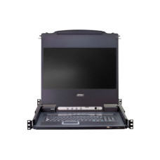 КВМ-консоль с переключателем, ATEN, CL5708M-ATA-RG, 17", 8P, PS/2-USB, VGA, LCD, KVM SW., W/RU, KBW/EU CORD