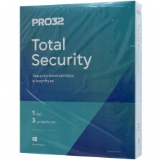 Антивирус Pro32 Total Security, PRO32-PTS-NS(BOX)-1-3 KZ, подписка на 1 год на 3 ПК, box