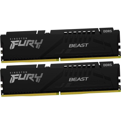 Оперативная память Kingston Fury Beast, KF556C40BBK2-16, DDR5, 16 GB DIMM kit <5600MHz> (2x8GB), CL40