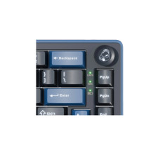 Клавиатура, Ducky, OK-M-75, Wine Red Switch, Игровая, Механическая, 75%, Ducky Linear Inductive Switch, USB, 2,4 ГГц, Bluetooth, Подсветка RGB, Размер: 452x150x41 мм., Чёрный