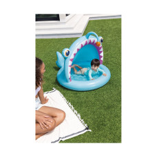 Детский надувной бассейн Angler Fish 127 х 102 x 86 см, INTEX, 58419NP, Винил, 45л., 1-3, Встроенный тент, Надувной пол, Голубой, Цветная коробка